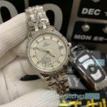 Replica Omega Water Resistant White MOP Dial Stainless Steel Ladies Watch